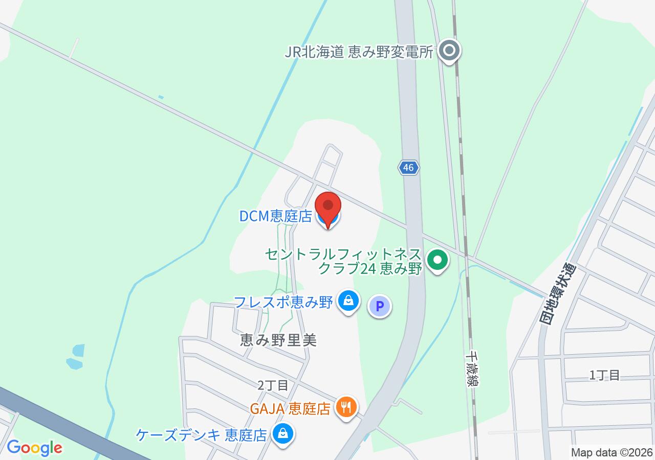 ＤＣＭ恵庭店の地図