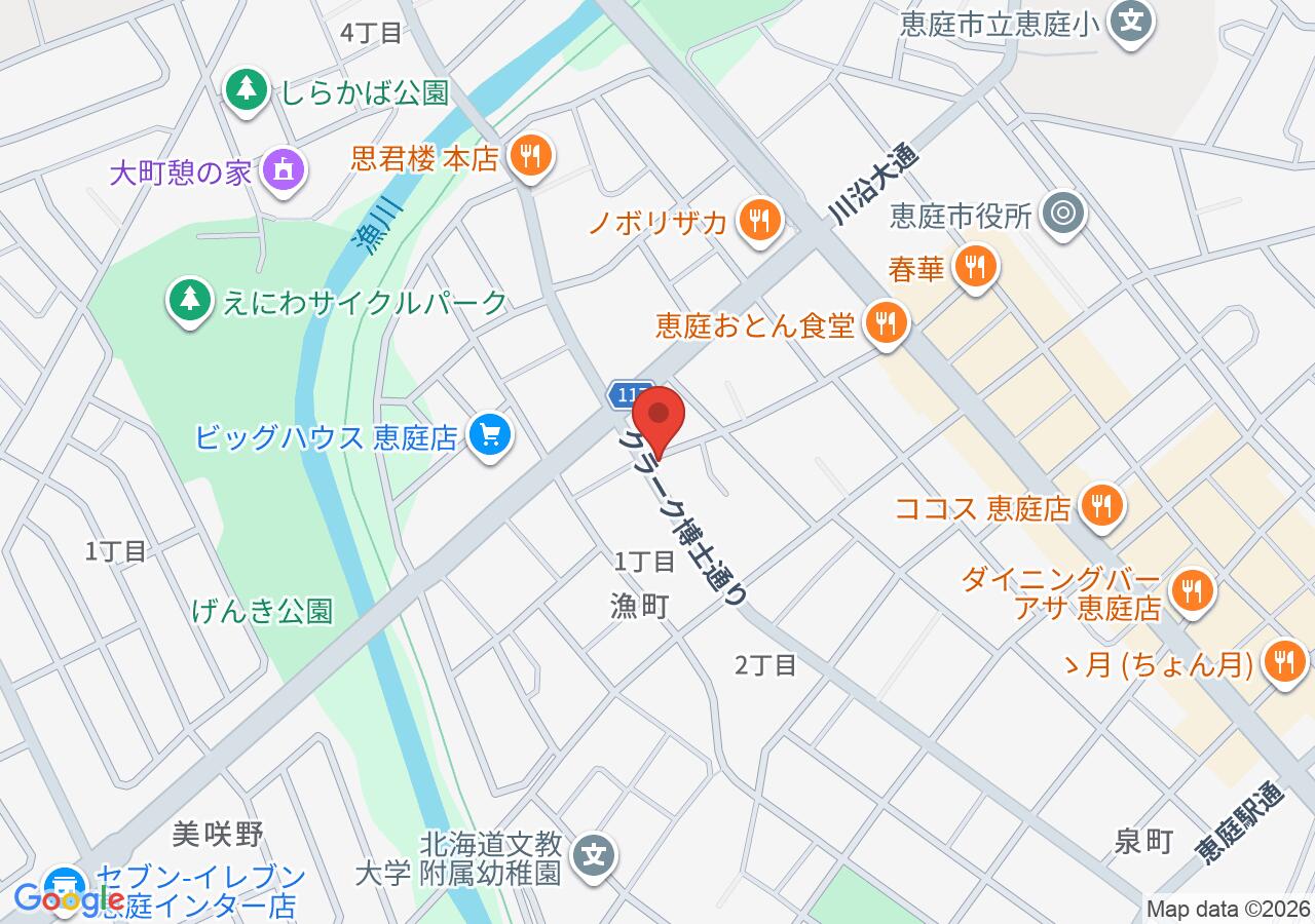 恵庭フィエスタの地図