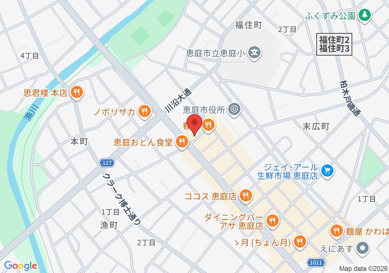 山の猿 恵庭店の地図