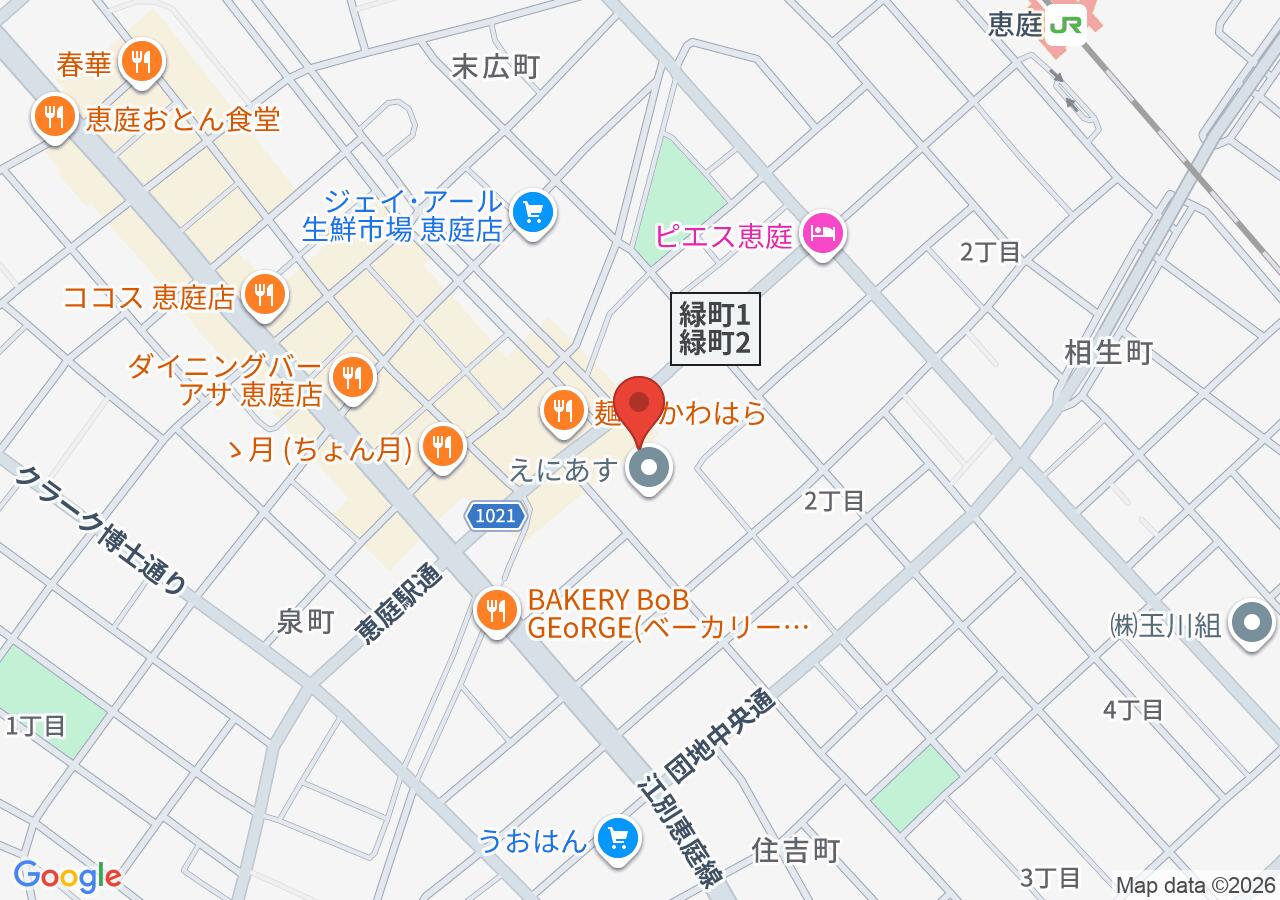 恵庭市市民活動センターの地図