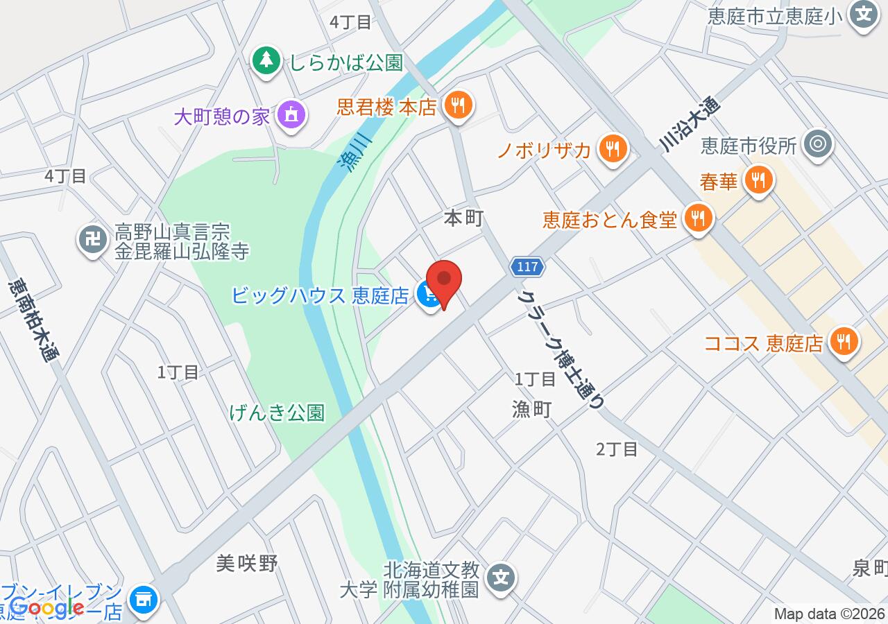 富士メガネ 恵庭ビッグハウス店の地図