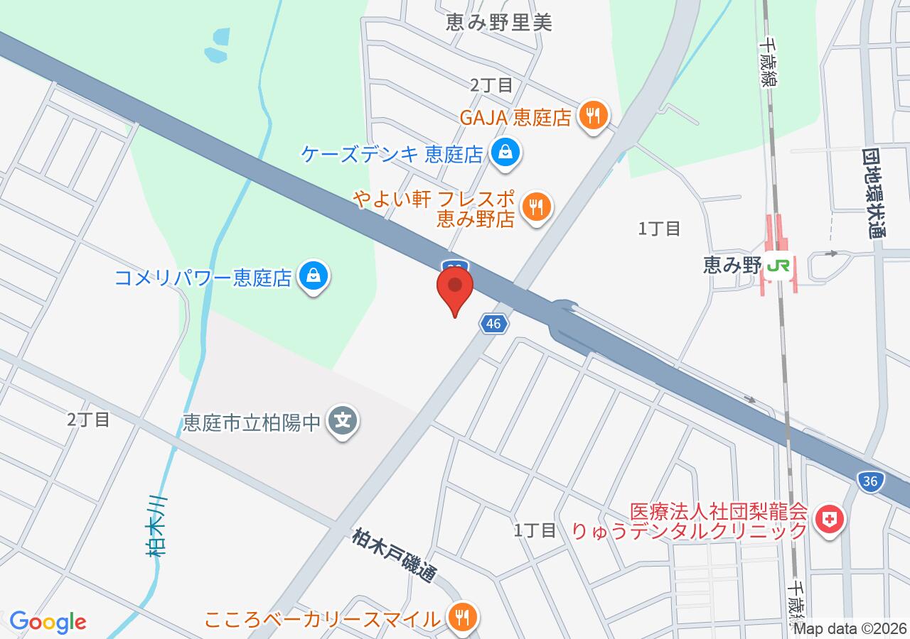 ENEOSウイング 恵庭バイパスTSの地図