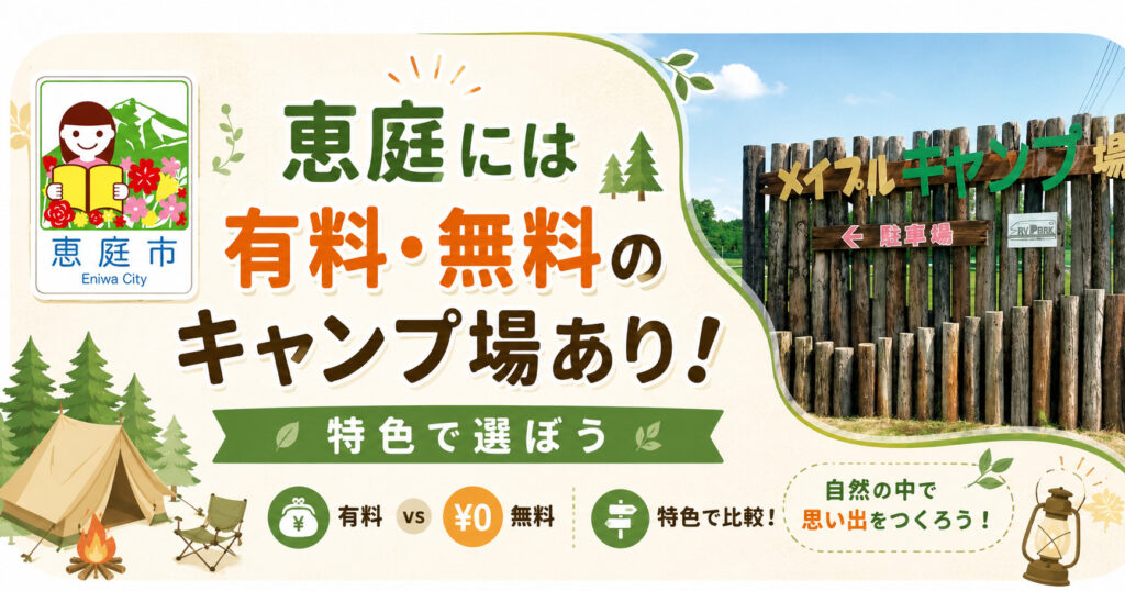 恵庭,キャンプ場,口コミ,評判,レビュー,おすすめ,無料
