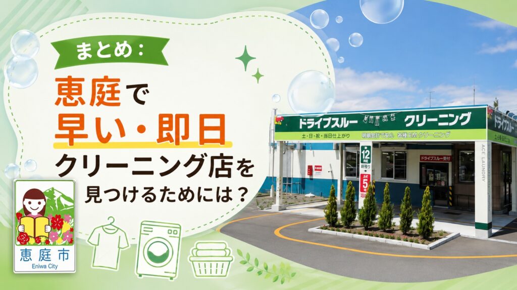 恵庭,クリーニング,クリーニング店,早い,即日,安い,おすすめ,口コミ,評判