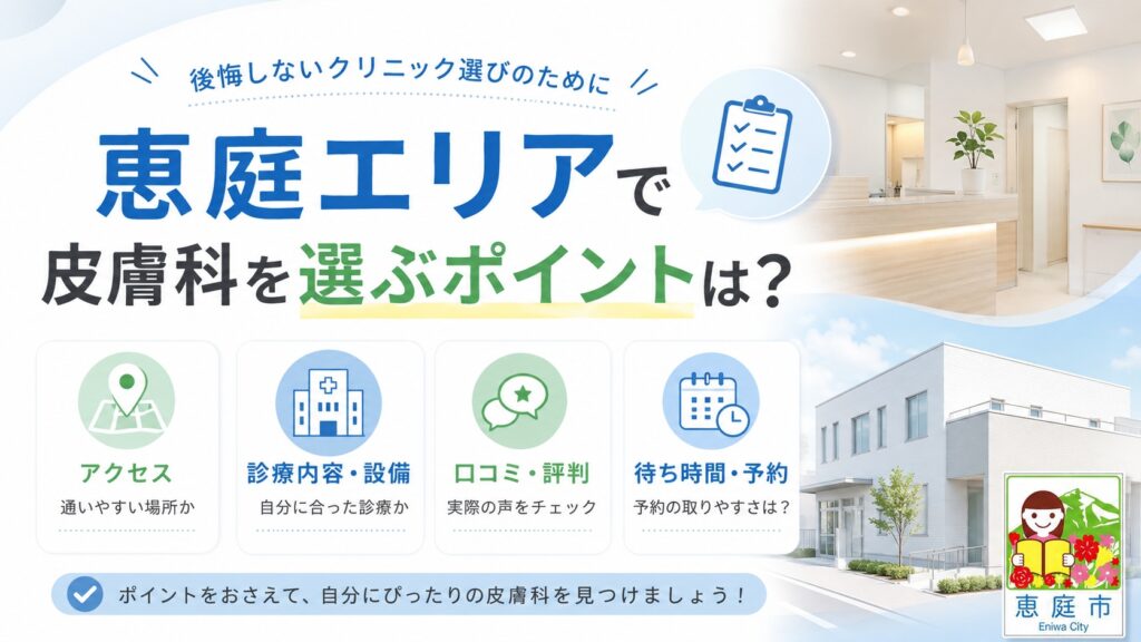 恵庭,皮膚科,評判,口コミ,場所