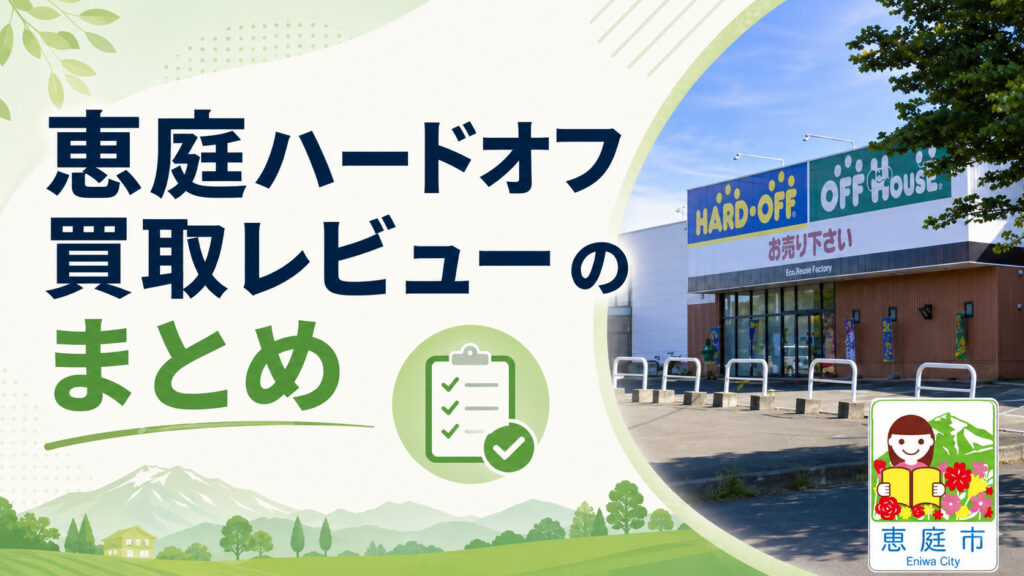 恵庭,ハードオフ,買取,レビュー,口コミ,評判