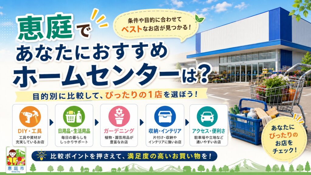 恵庭,ホームセンター,口コミ,評判,おすすめ
