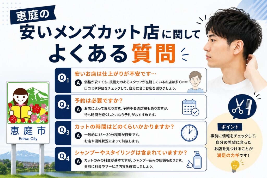 恵庭,メンズカット,床屋,美容室,ヘアサロン,安い,口コミ,評判
