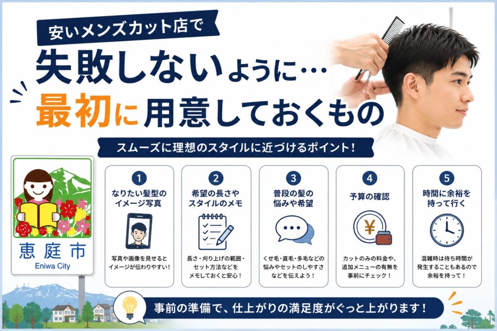 恵庭,メンズカット,床屋,美容室,ヘアサロン,安い,口コミ,評判