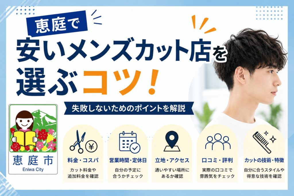 恵庭,メンズカット,床屋,美容室,ヘアサロン,安い,口コミ,評判