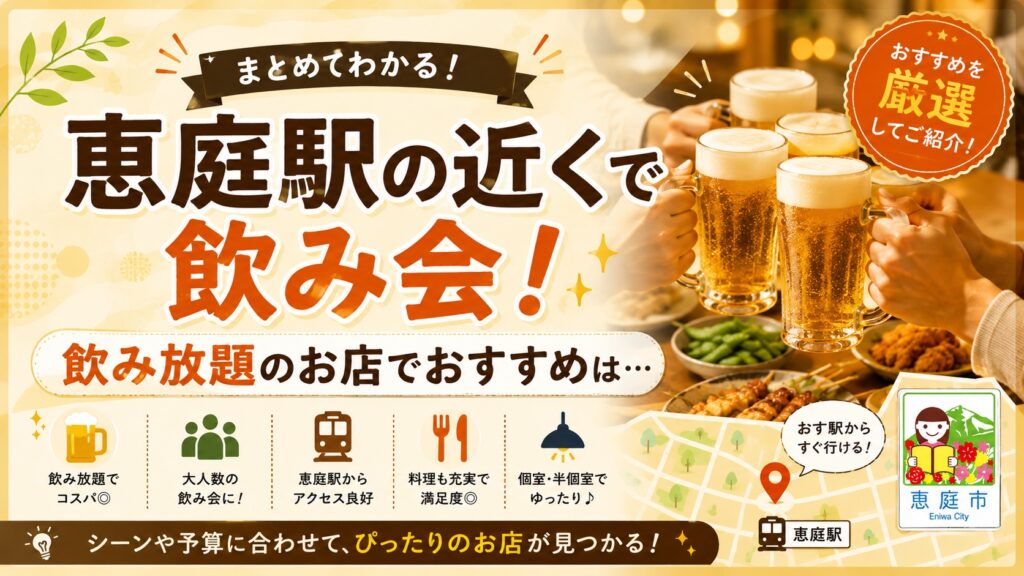 恵庭駅,飲み放題,飲み屋,口コミ,評判,おすすめ,人気