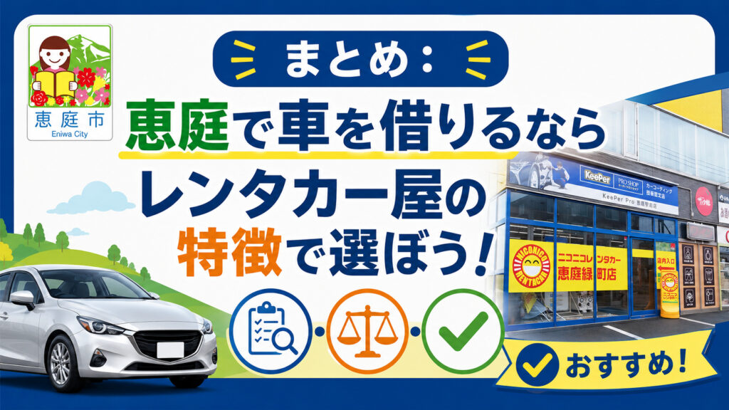 恵庭,レンタカー,レンタカー屋,おすすめ,口コミ,評判