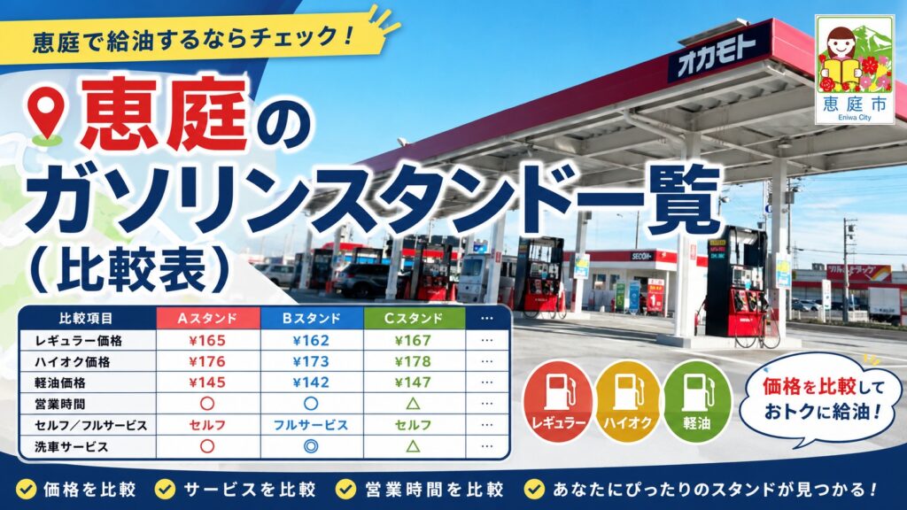 恵庭,ガソリンスタンド,安い,おすすめ,口コミ,評判