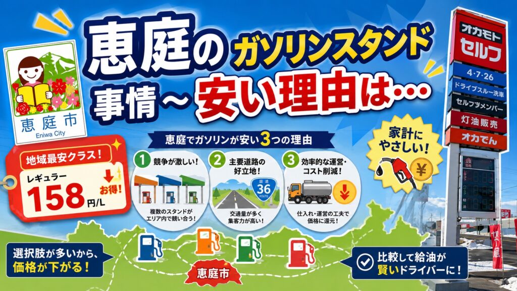恵庭,ガソリンスタンド,安い,おすすめ,口コミ,評判,住吉