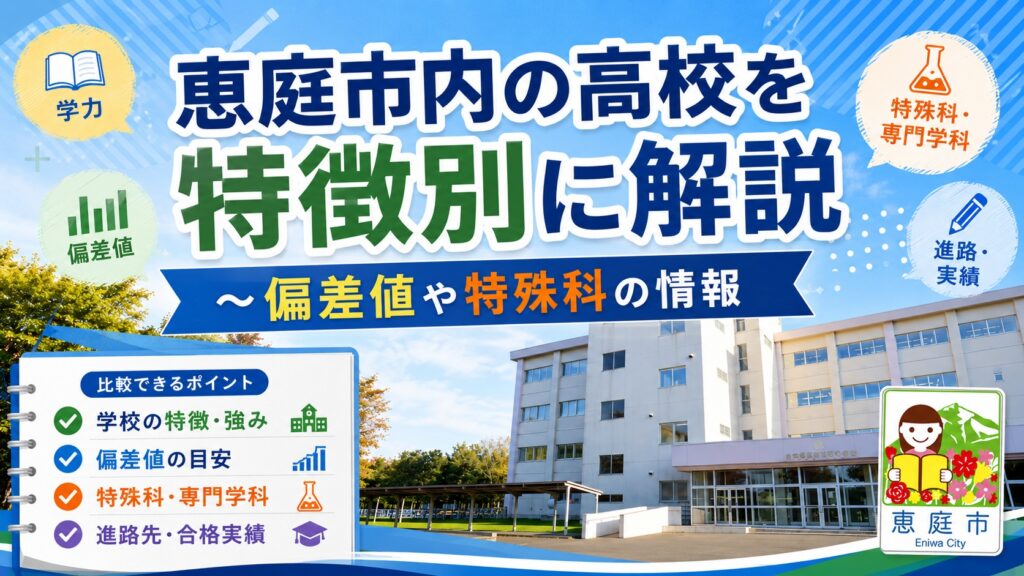 恵庭,高校,特徴,評判,口コミ,偏差値,強み