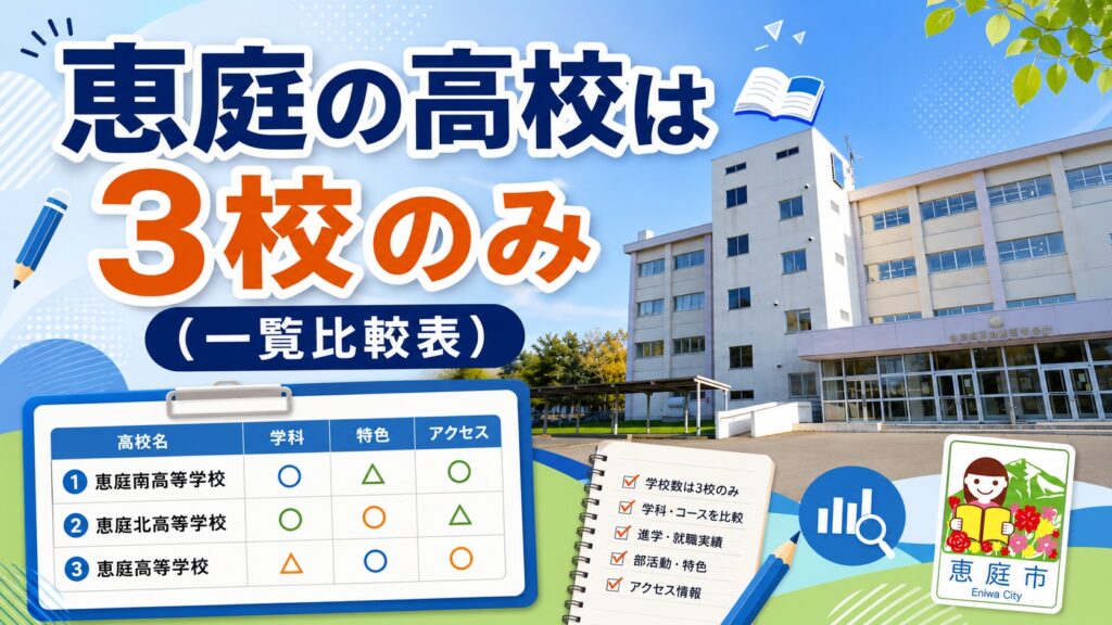 恵庭,高校,特徴,評判,口コミ,偏差値,強み