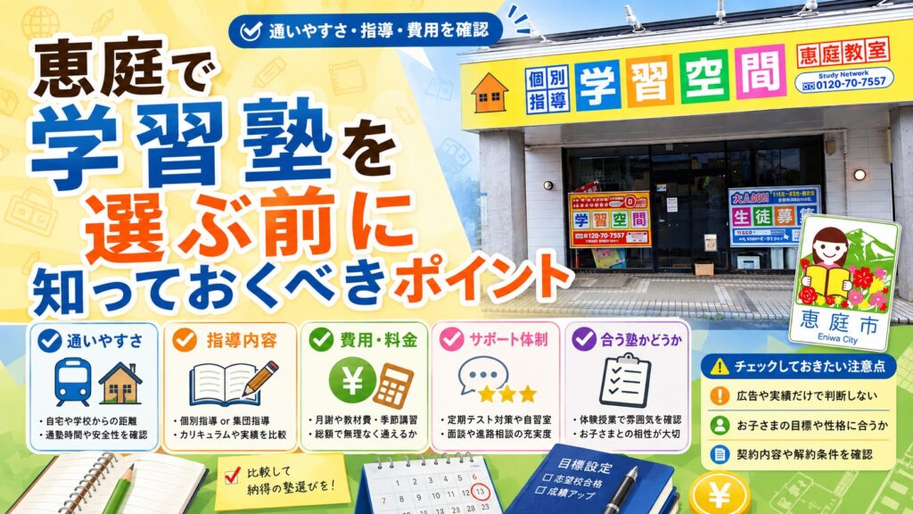 恵庭,学習塾,塾,特徴,口コミ,評判,おすすめ