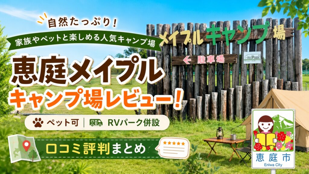 恵庭,メイプルキャンプ場,レビュー,口コミ,評判,おすすめ,ドッグラン