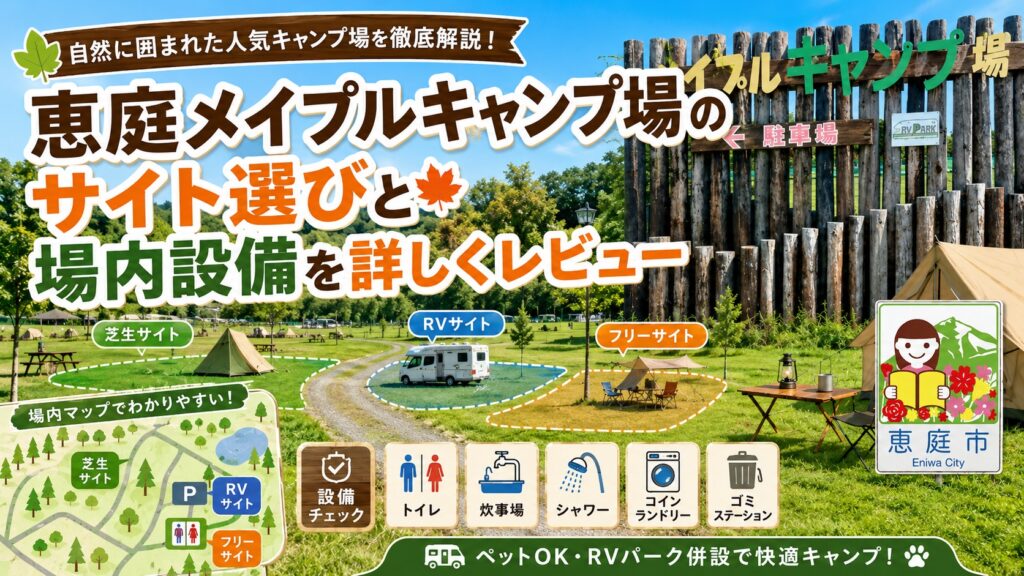 恵庭,メイプルキャンプ場,レビュー,口コミ,評判,おすすめ,ドッグラン