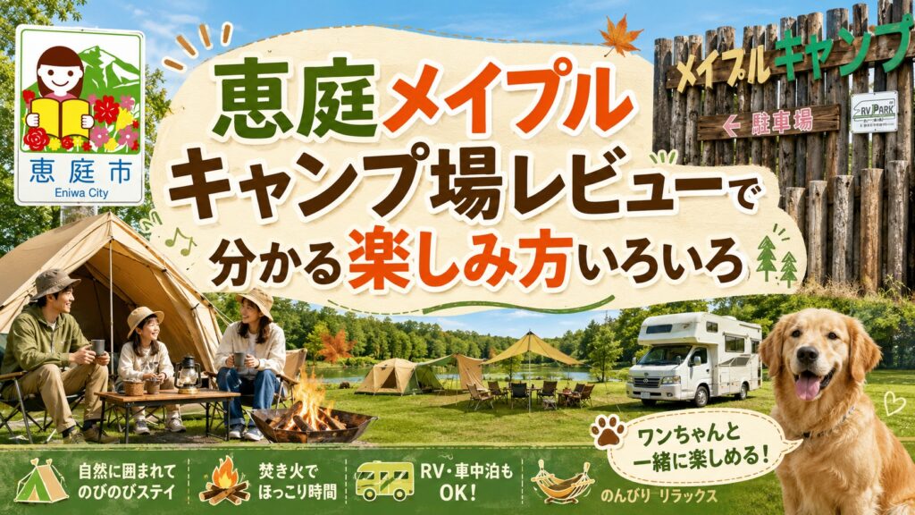 恵庭,メイプルキャンプ場,レビュー,口コミ,評判,おすすめ,ドッグラン