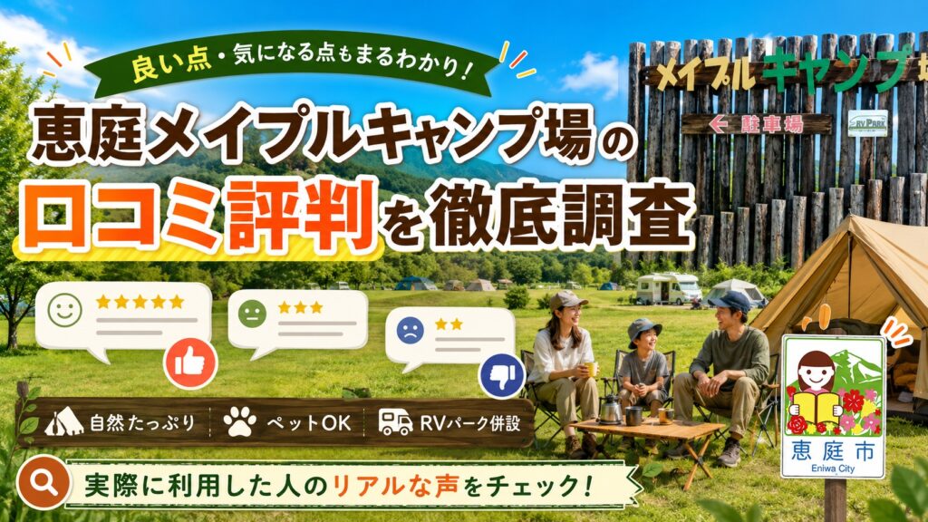 恵庭,メイプルキャンプ場,レビュー,口コミ,評判,おすすめ,ドッグラン