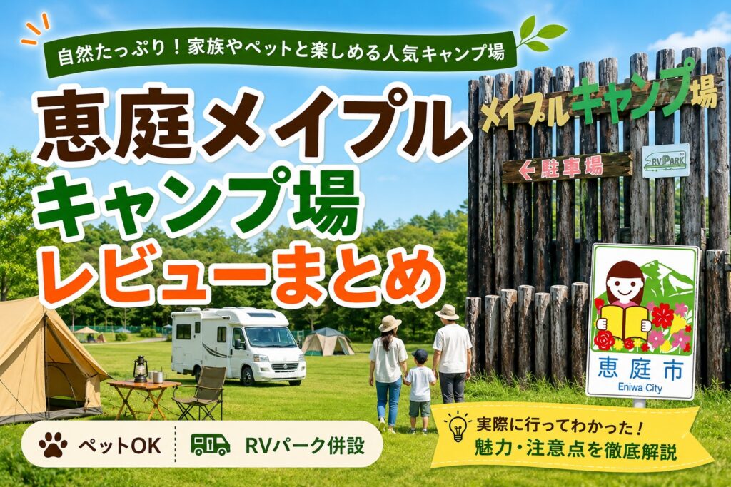 恵庭,メイプルキャンプ場,レビュー,口コミ,評判,おすすめ,ドッグラン