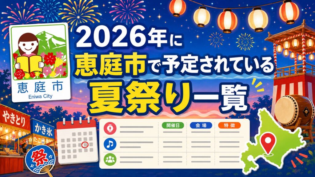 恵庭,夏祭り,2026,盆踊り,花火,イベント,駐車場