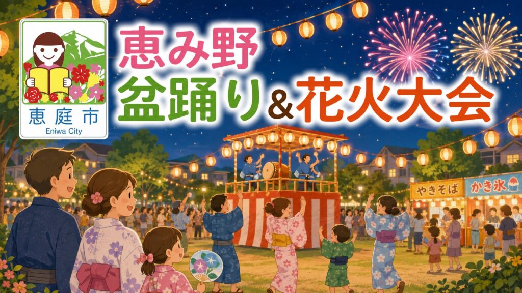 恵庭,夏祭り,2026,盆踊り,花火,イベント,駐車場,恵み野