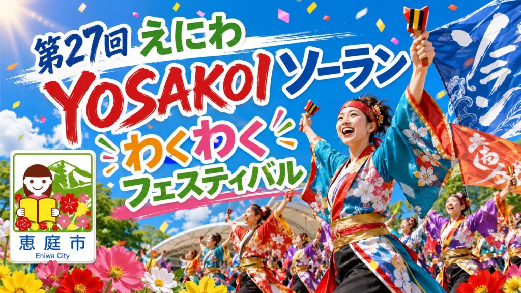 恵庭,夏祭り,2026,盆踊り,花火,イベント,駐車場,よさこい