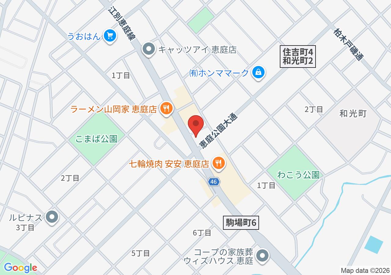 コスモ石油 ガソリンキング恵庭SS（野村石油）の地図