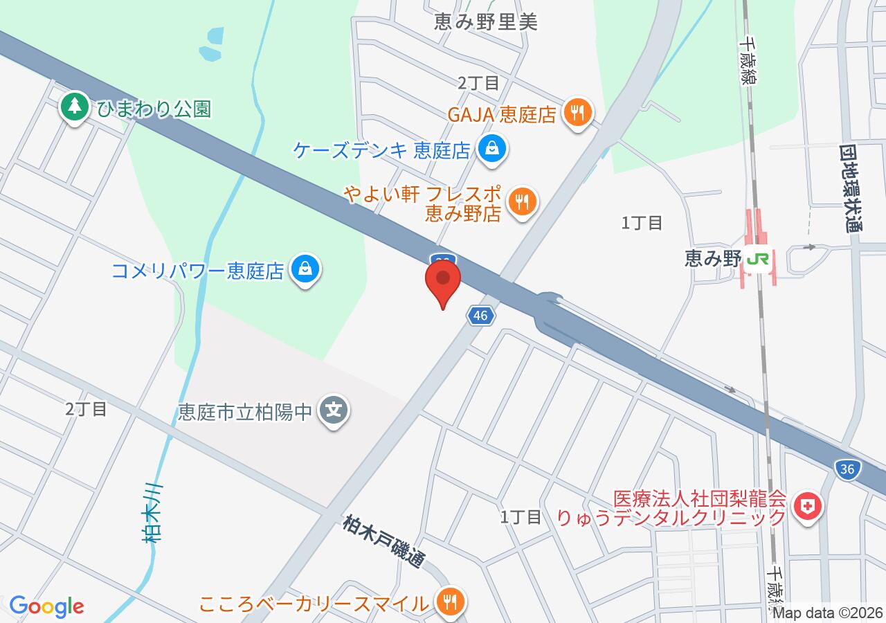 ENEOSウイング 恵庭バイパスTSの地図