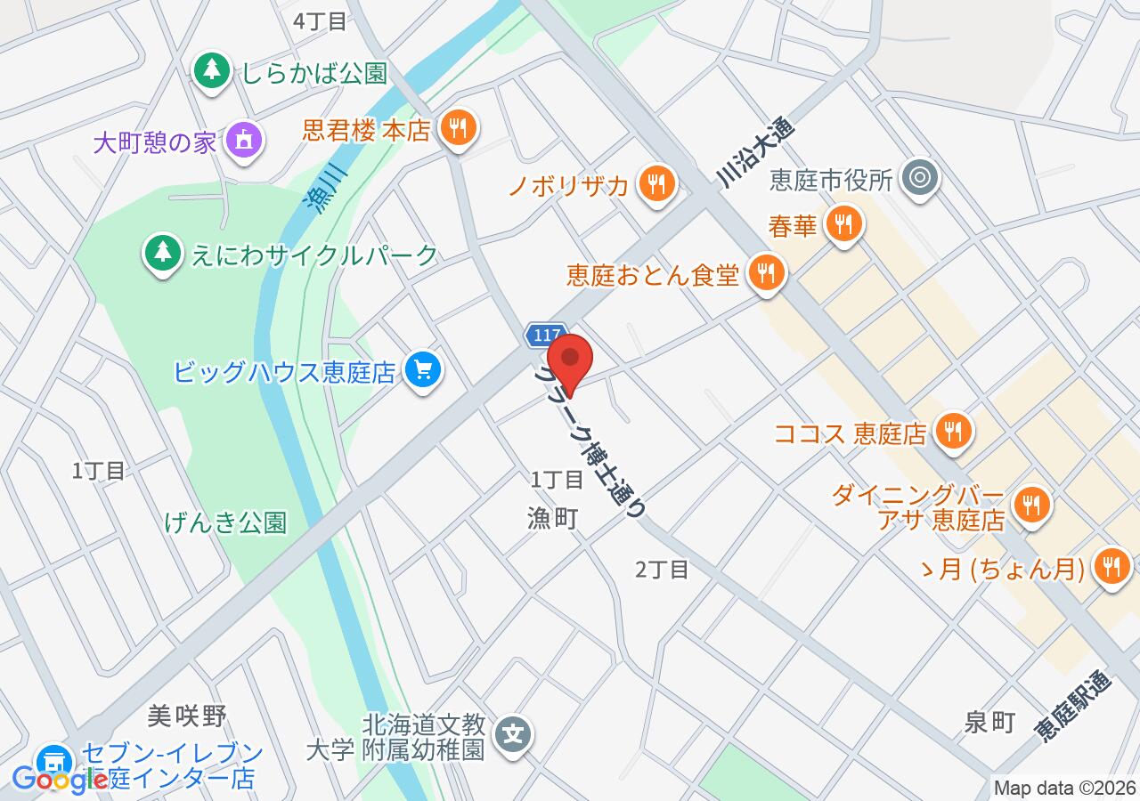 恵庭フィエスタの地図