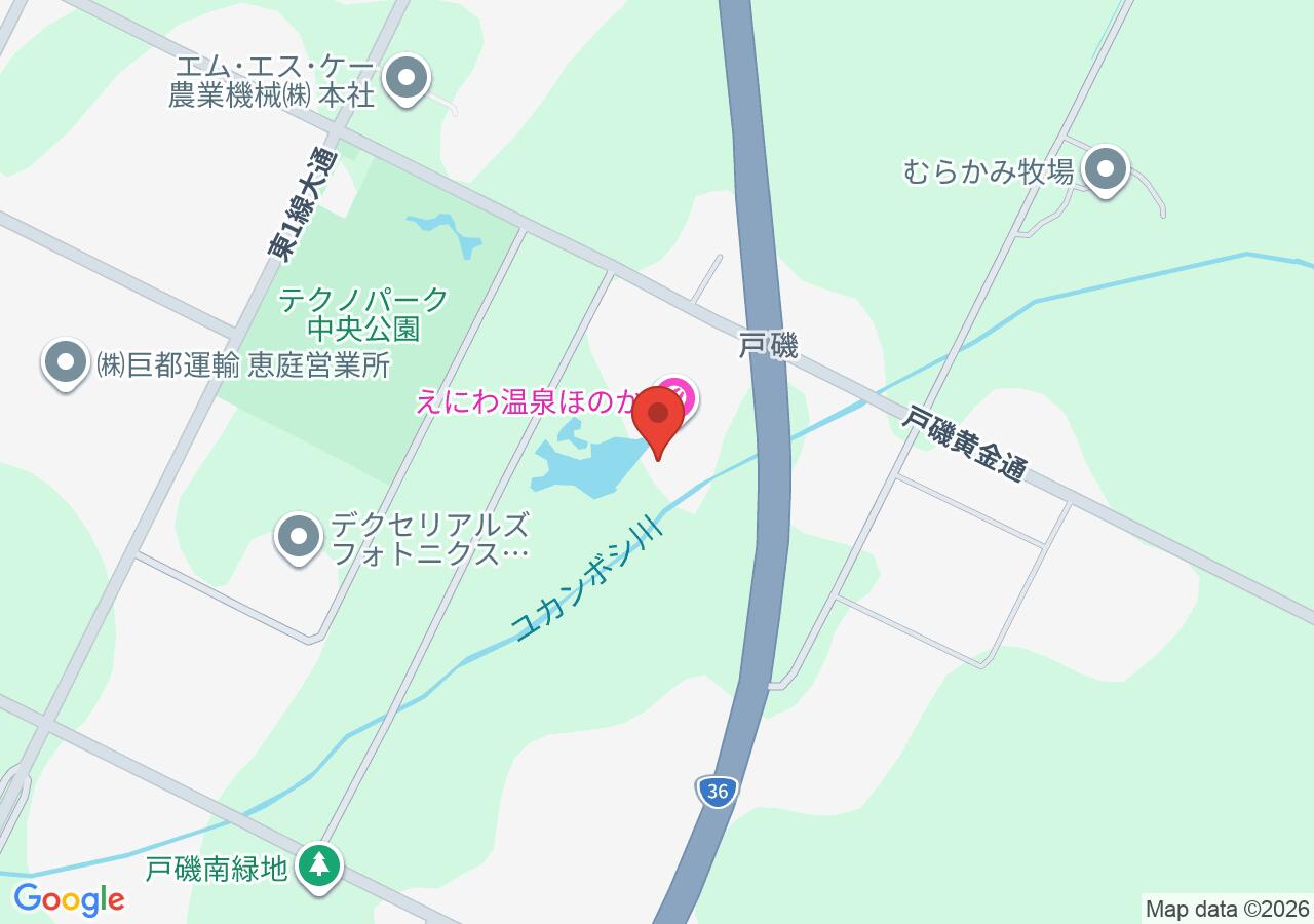 えにわ温泉ほのかの地図