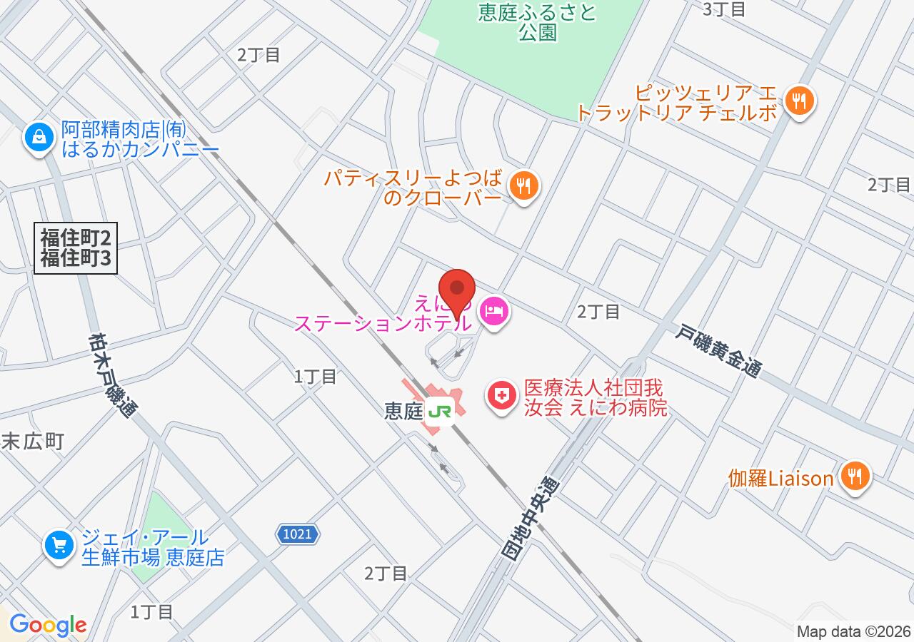 恵庭ふじたクリニックの地図