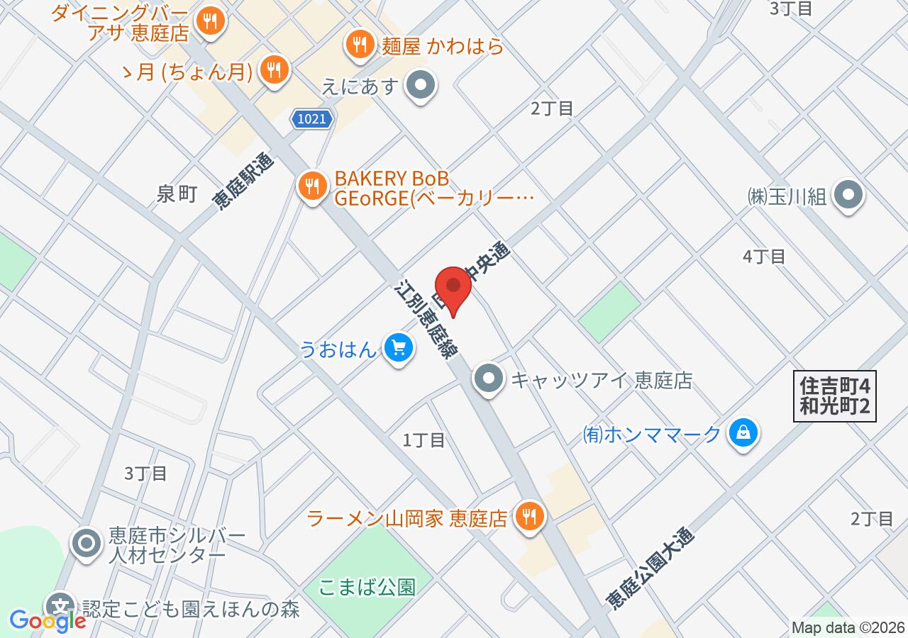 ブルーバードネオホールの地図