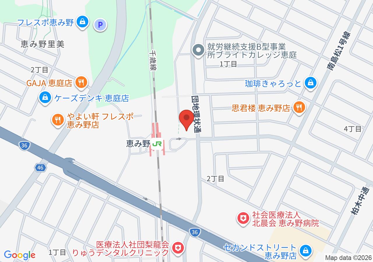 遊び工房 恵庭店の地図
