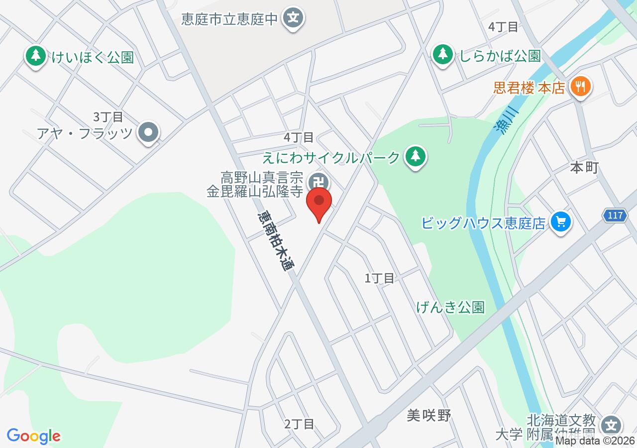 納骨堂てらす 恵庭の地図