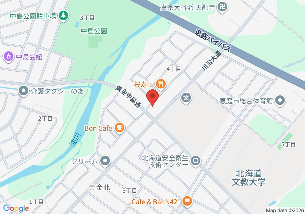 こがね動物病院の地図