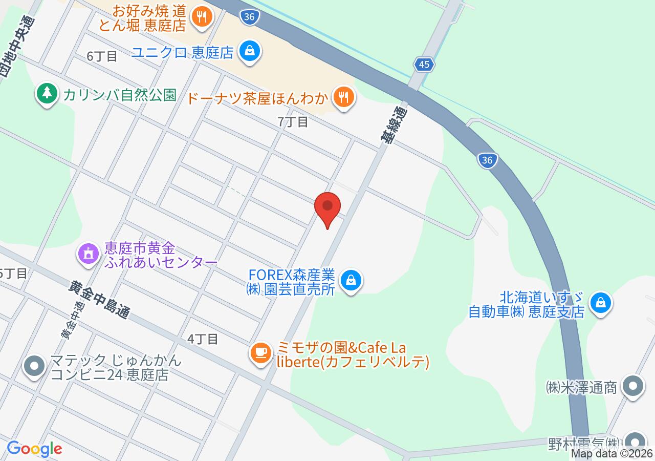 よつば動物病院の地図