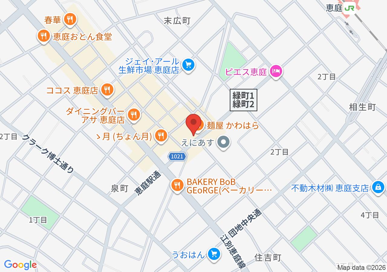クリーニングエース 恵庭駅前店の地図