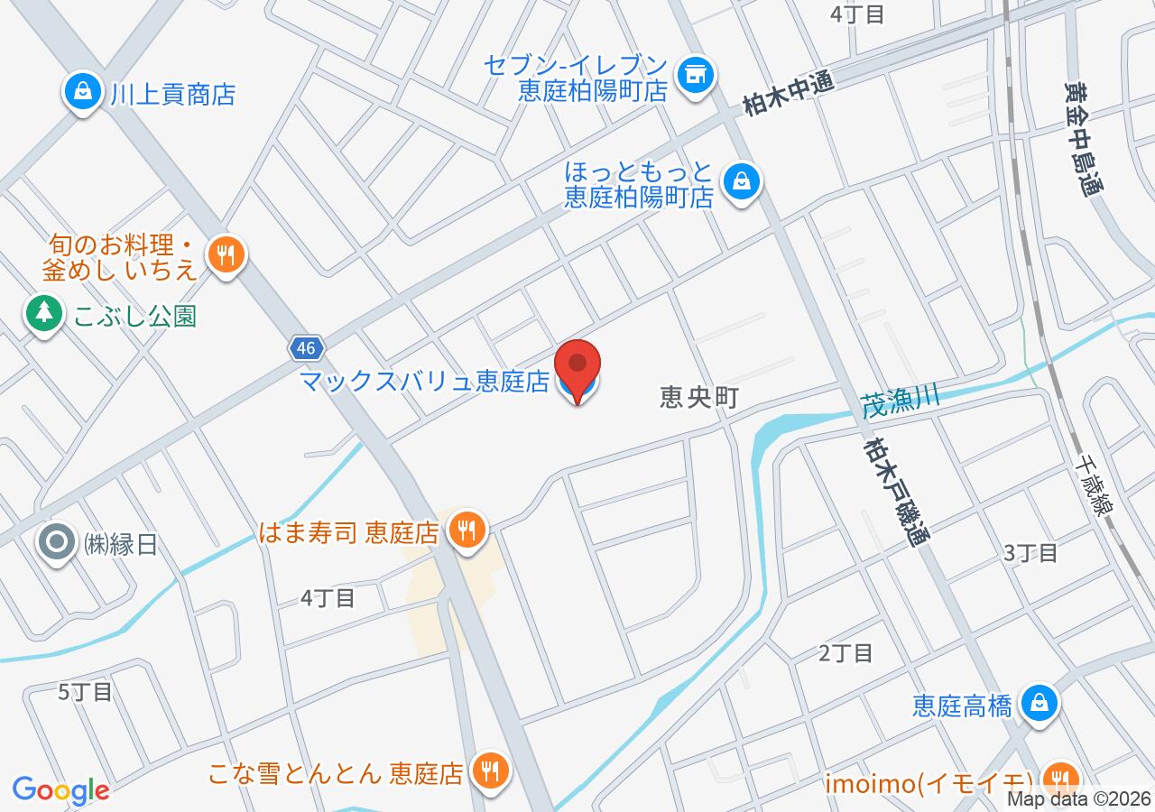 マックスバリュ恵庭店の地図