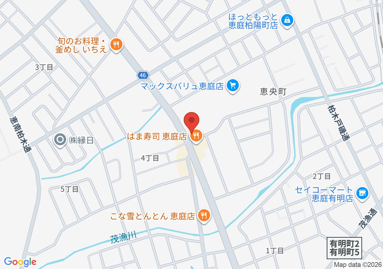 Caféレストラン ガスト 恵庭店の地図