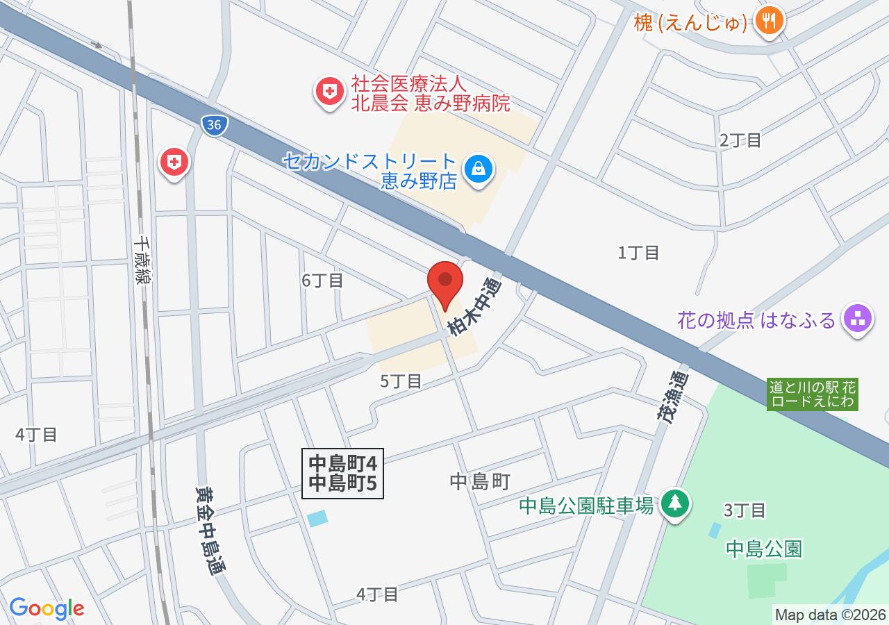 モスバーガー恵庭店の地図