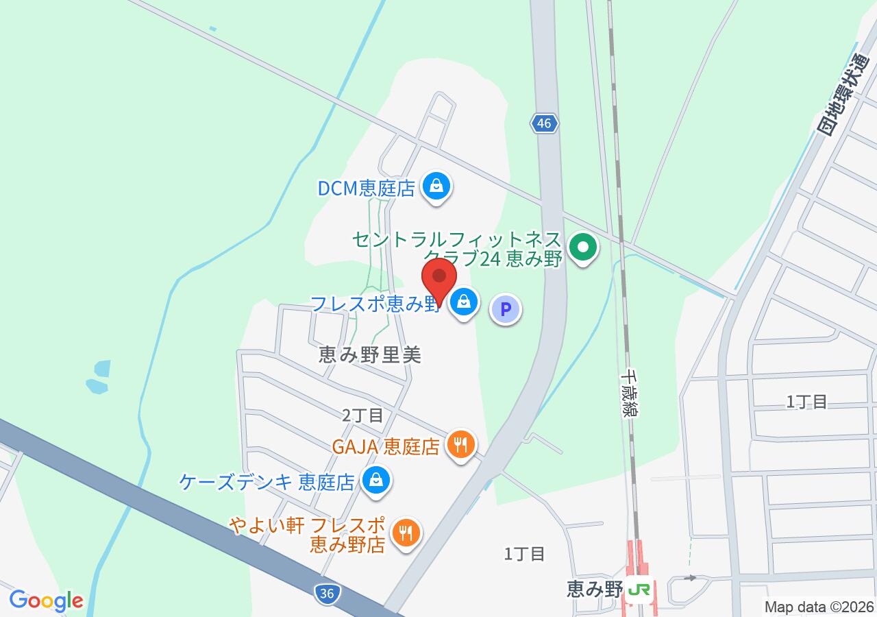 ダイソー フレスポ恵み野店の地図