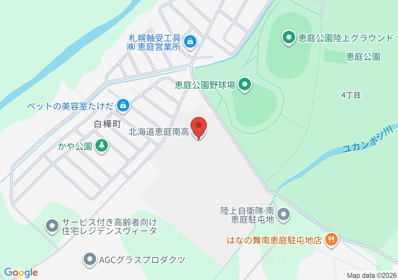 北海道恵庭南高等学校の地図