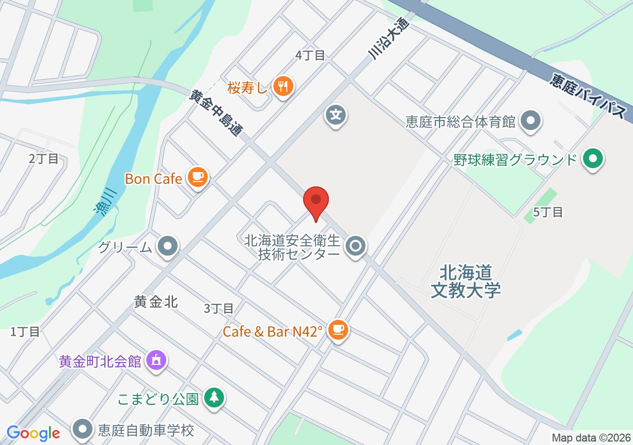 北海道個別学院恵庭黄金校の地図