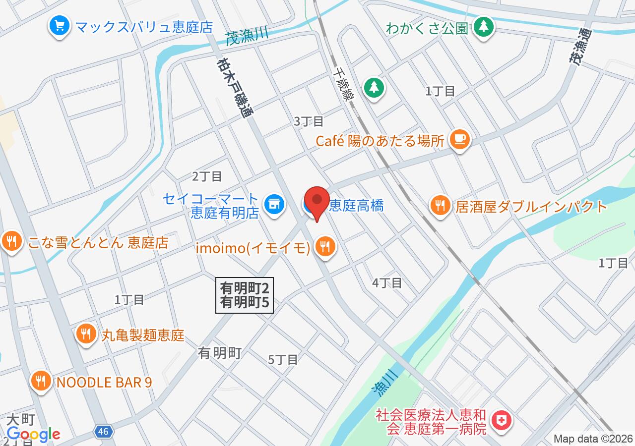 個別指導塾の学習空間 恵庭教室の地図