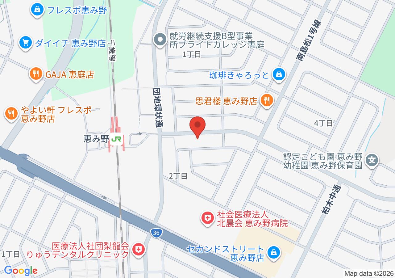 クラフトドーナツワークス 恵み野駅前店の地図