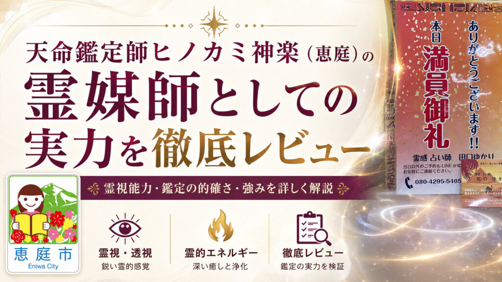 天命鑑定師ヒノカミ神楽,ヒノカミ,恵庭,占い,霊媒師,レビュー