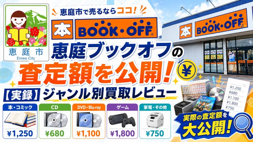 恵庭,ブックオフ,買取,口コミ,評判,レビュー